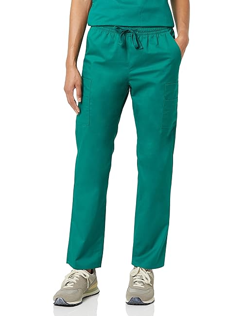 Amazon Essentials Women's Quick-Dry Stretch Scrub Pants (Available in Plus Size), Teal Green, Small