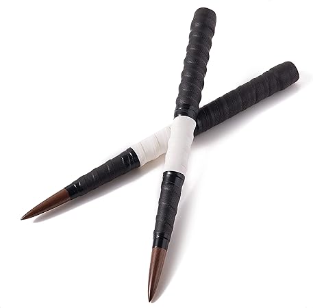 Amazon 逆鱗マイバチ 太鼓の達人専用マイバチ テーパー ロール仕様 新魔改造３重巻 ブラックウォールナット 超硬材 反発力 黒白黒 ドラム 打楽器 おもちゃ