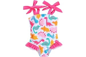 YOUNGER TREE Toddler Swimsuit Girl Color Block Stripe One-Piece Swimwear Baby Girl Bathing Suits