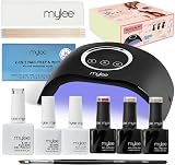 MYLEE Mini Kit Professional Nail Care Set for Beginners – LED Lamp, Gel Polish