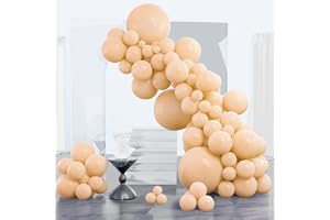 PartyWoo Retro Apricot Balloons, 85 pcs Apricot Balloons Different Sizes Pack of 18 Inch 12 Inch 10 Inch 5 Inch for Balloon Garland as Birthday Decorations, Party Decorations, Baby Shower Decorations