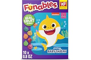 Funables Fruity Snacks, Baby Shark, Assorted Fruit, Flavored Snacks, 0.8 oz 10 ct