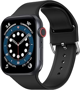 RARF Sport Bands Compatible with Apple Watch 38mm 40mm 42mm 44mm for Women Men, Soft Silicone Sport Replacement Strap Compatible with iWatch SE Series 6/5/4/3/2/1