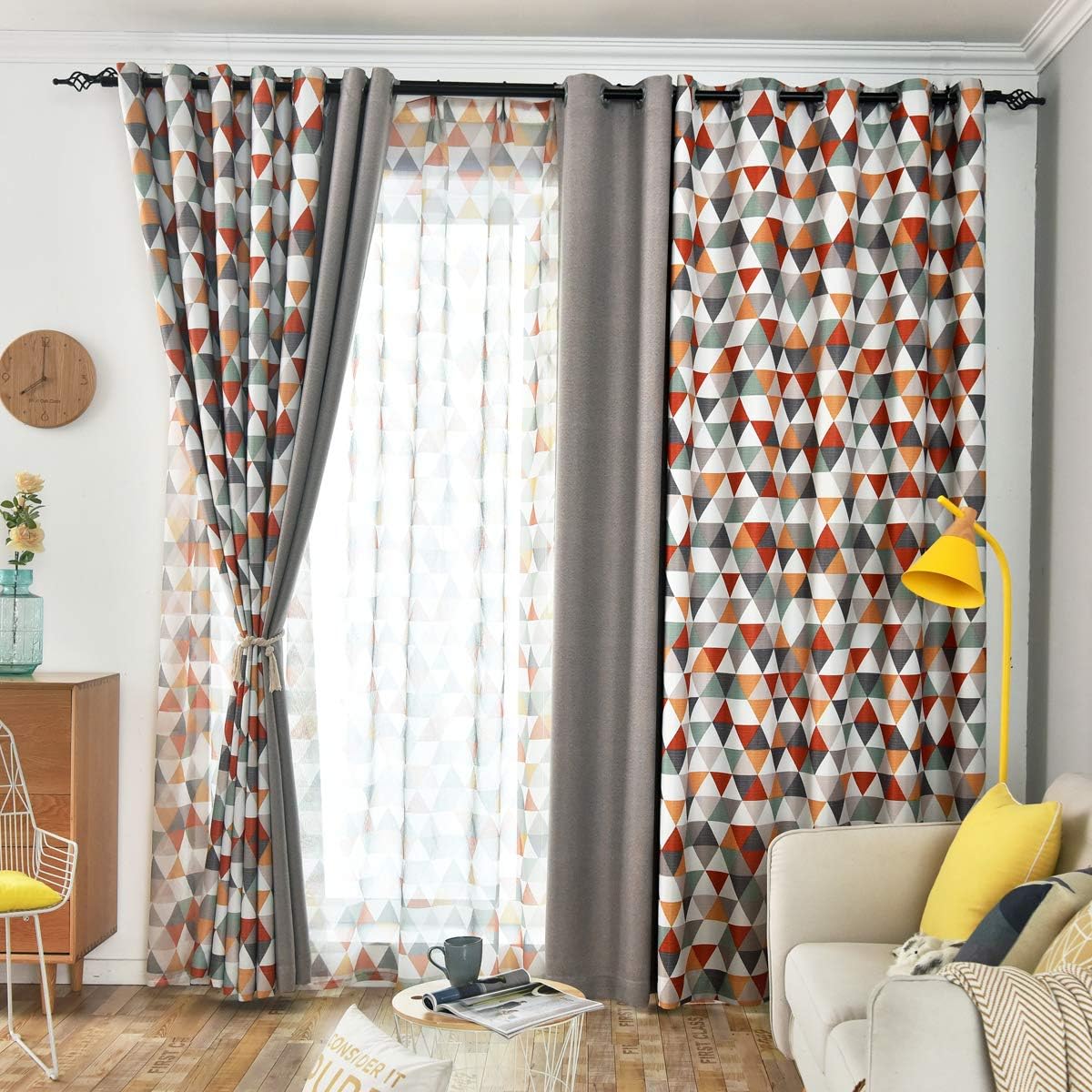 Amazon Com Jarl Home Patio Blackout Curtains For Kids Bedroom