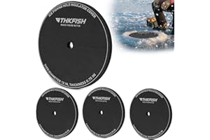 THKFISH 4-Packs Ice Fishing Hole Covers,12 Inch Ice Fishing Hole Insulator Covers, 0.75 Inch Thickness Ice Fishing Safety Hole Cover Lids for Winter Fishing Accessories