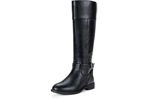 Jeossy Women's 950 Knee High Riding Tall Boots, Comfortable with Metal Buckle and Zipper Boots with Wide Calf and Wide Widths