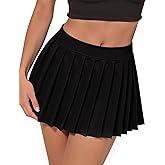 Pleated Mini Skirt for Women,High Waist Stretchy Skater A-line Y2K Casual Tennis Sexy Club Womens Skirt