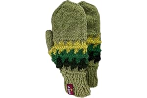 Agan Traders 1415 Himalayan Sheep Wool Fleece Lined Mitten OR Folding Mitten Unisex Chaal Mitten Nepal