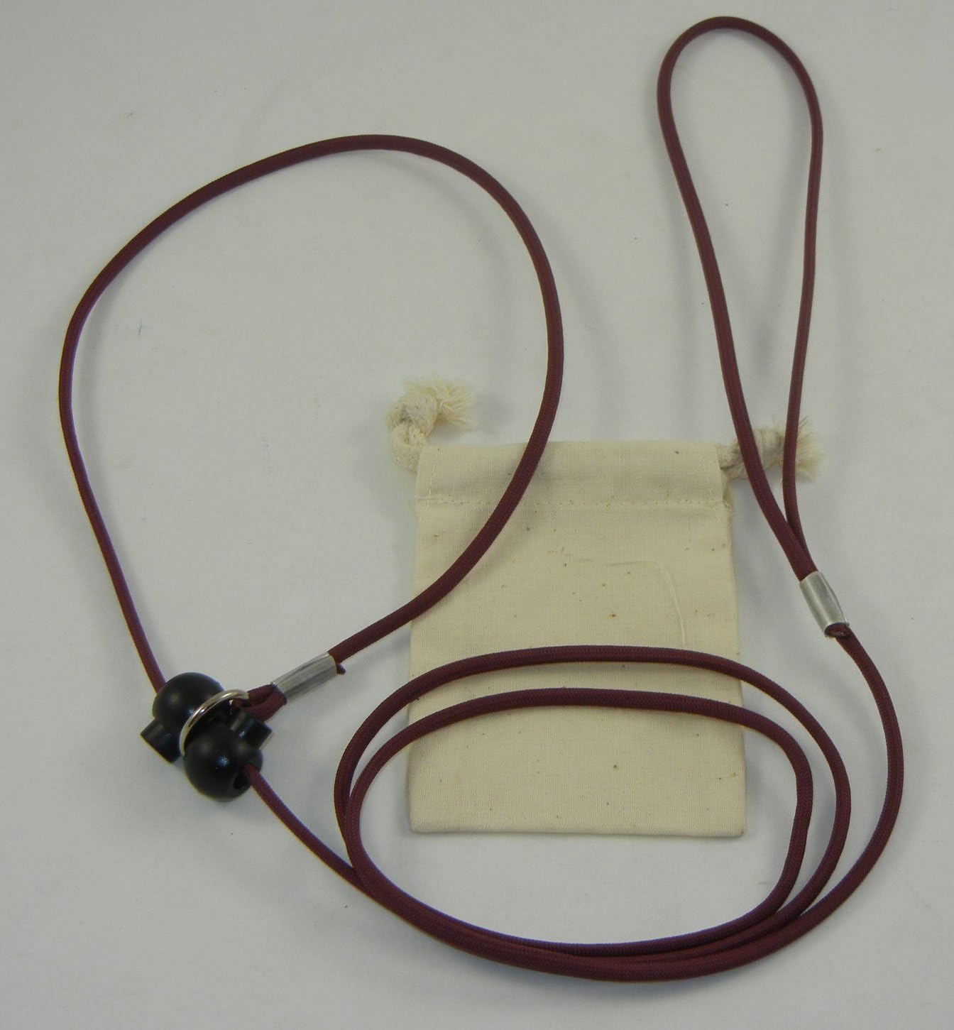 LeashInaBag Paracord Burgundy Cord Lock Slip Lead. Made in the USA. Please E-mail for custom size.