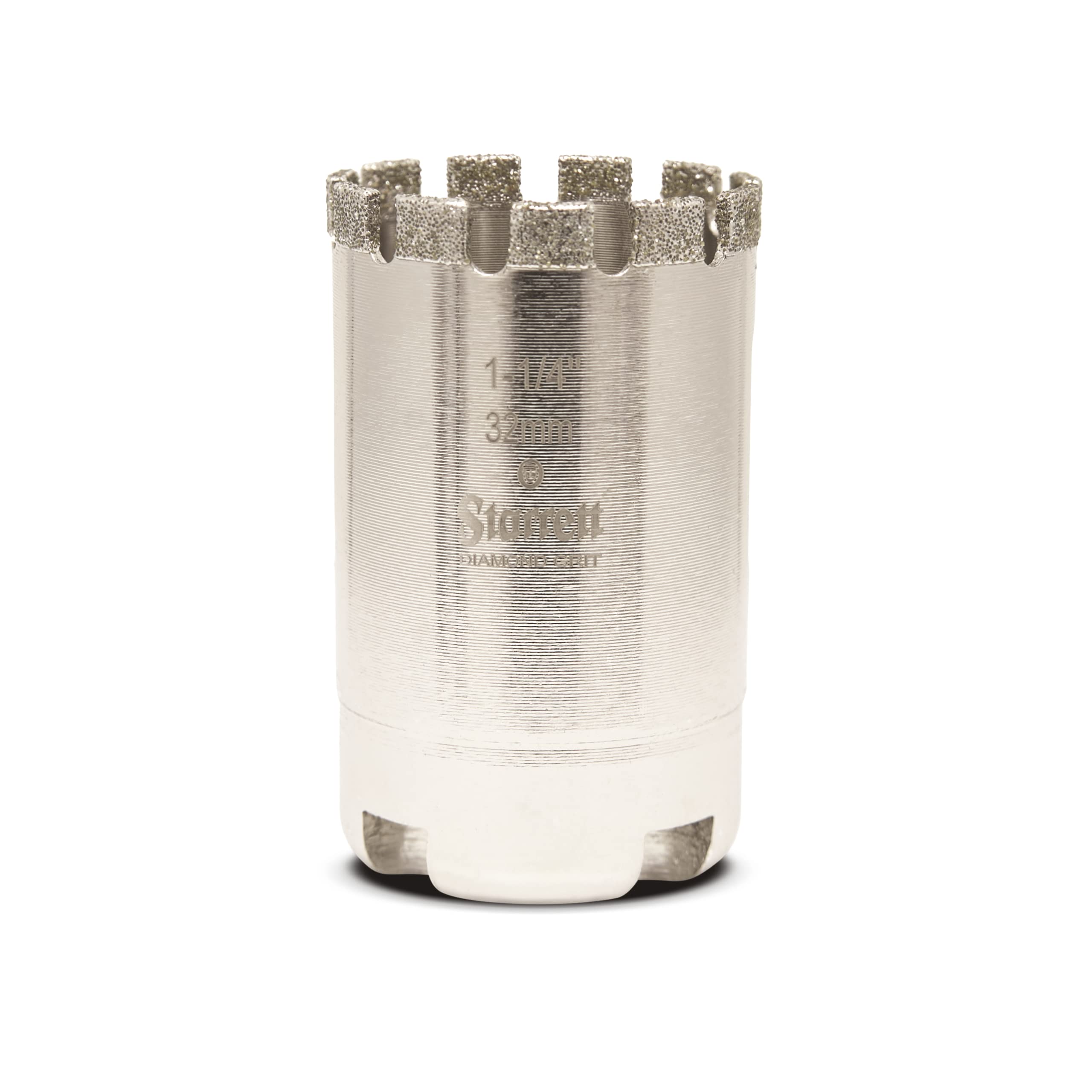 Starrett Diamond Grit Hole Saw - D0114 Ceramic and Tile Drill Cutter - For Brick Glass Marble Slate Stone Porcelain - 32mm (1.1/4 inch)