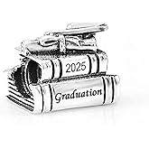 LSxAB Class 2025 Graduate Charms for Pandora Bracelets Necklace Pendant Dangle Bead Graduation Charms for Women Birthday Jewelry Gifts