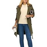 Steve Madden Trench Coat for Women – Double-Breasted Long Winter Faux Wool Coat
