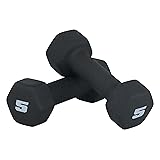 CAP Barbell Neoprene Dumbbell Weights, 5 lb