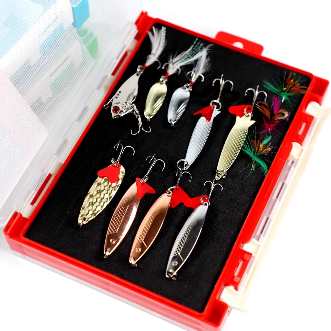 BLISSWILL Fishing Tackle Boxes, Fishing Tackle Storage Trays, Plastic Storage Organizer Box with Removable Dividers - Fishing Tackle Double Sided Storage-3 Packs Fish Box : Sports & Outdoors