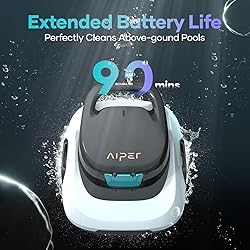 AIPER Cordless Robotic Pool Cleaner, Lasts 1.5