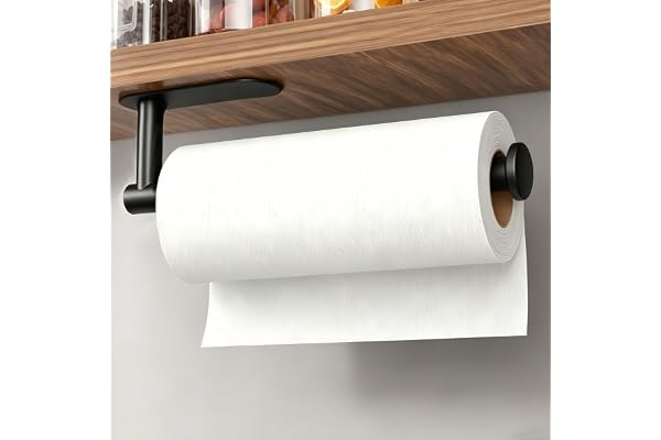 DEKAVA Paper Towel Holder Under Cabinet Wall Mount for Kitchen Paper Towel, Self-Adhesive Paper Towel Bar, Paper Towel Rack,