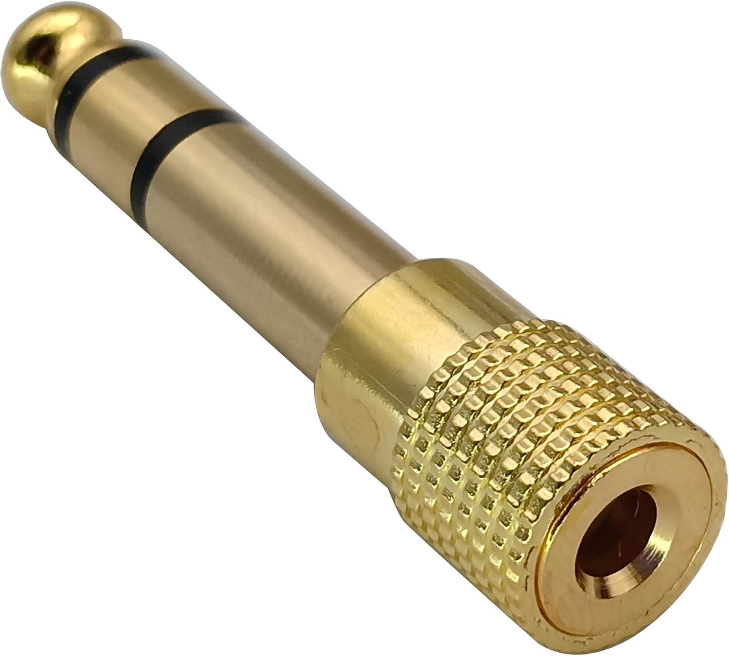 AAOTOKK 1/4 to 3.5mm Headphone Adapter,Gold Plated 6.35mm(1/4inch) male to 3.5mm(1/8inch) Female Stereo Audio,Suitable for Amplifiers,Guitars,Home theater Equipment,or Mixing Consoles(5-Pack) - Image 4