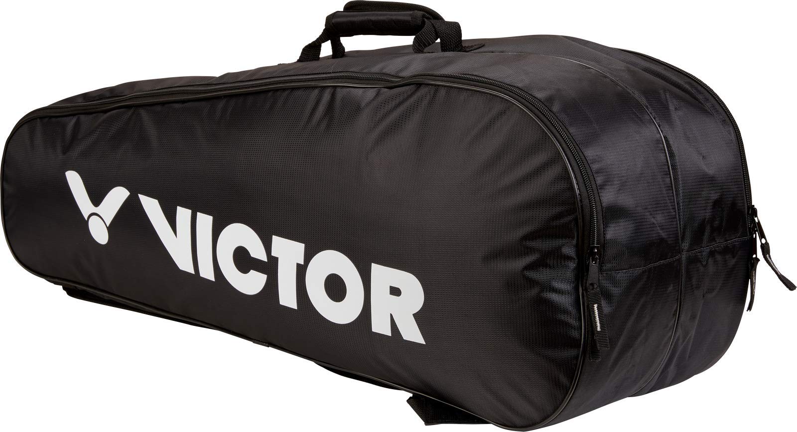 Victor 9150 badminton/squash Doublethermobag (Black), size for 6 racket, 2 compartments + lightweight