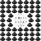 PEUTIER 120pcs Pegboard Hook Locks, Peg Hook Stoppers Clips Fit for 1/4 Inch Peg Board Push Pin Tool Organizer Peg Locks Round Holes for Hanging Stopping Hooks from Falling Off (Black)