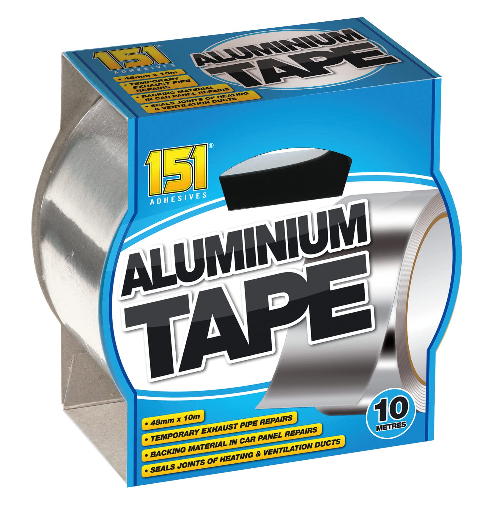 151 Products 48MM X 10M ADHESIVE ALUMINIUM FOIL TAPE PIPES...