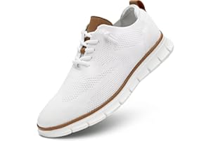 KVOVZO Men's Casual Dress Shoes Fashion Walking Sneakers Mesh Business Oxfords Work Lightweight Soft Sole