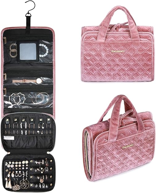bagsmart Travel Hanging Jewellery Organiser, Foldable Soft Jewellery