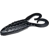Strike King KVD Gurgle Toad Fishing Lure, Soft Plastic Toad, Black | 3 3/4-Inches, 5-Pack