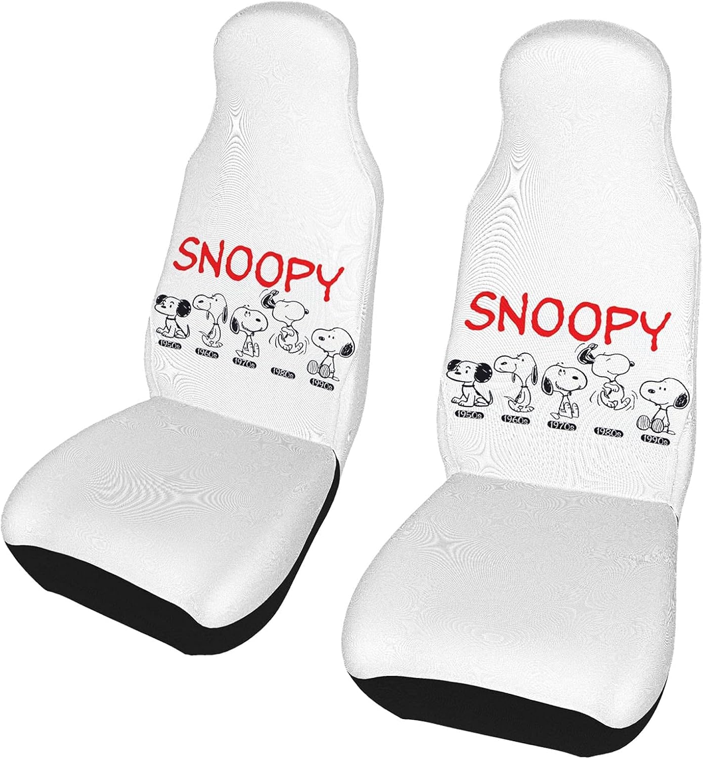 Amazon Snoopy スヌーピー カーシートカバー ２枚セット 前席用 軽 普通車適用 フロント 軽自動車 シートカバー 背面フルカバー ブラック 運転席 助手席 車用 シート カバー シートカバー 車 バイク