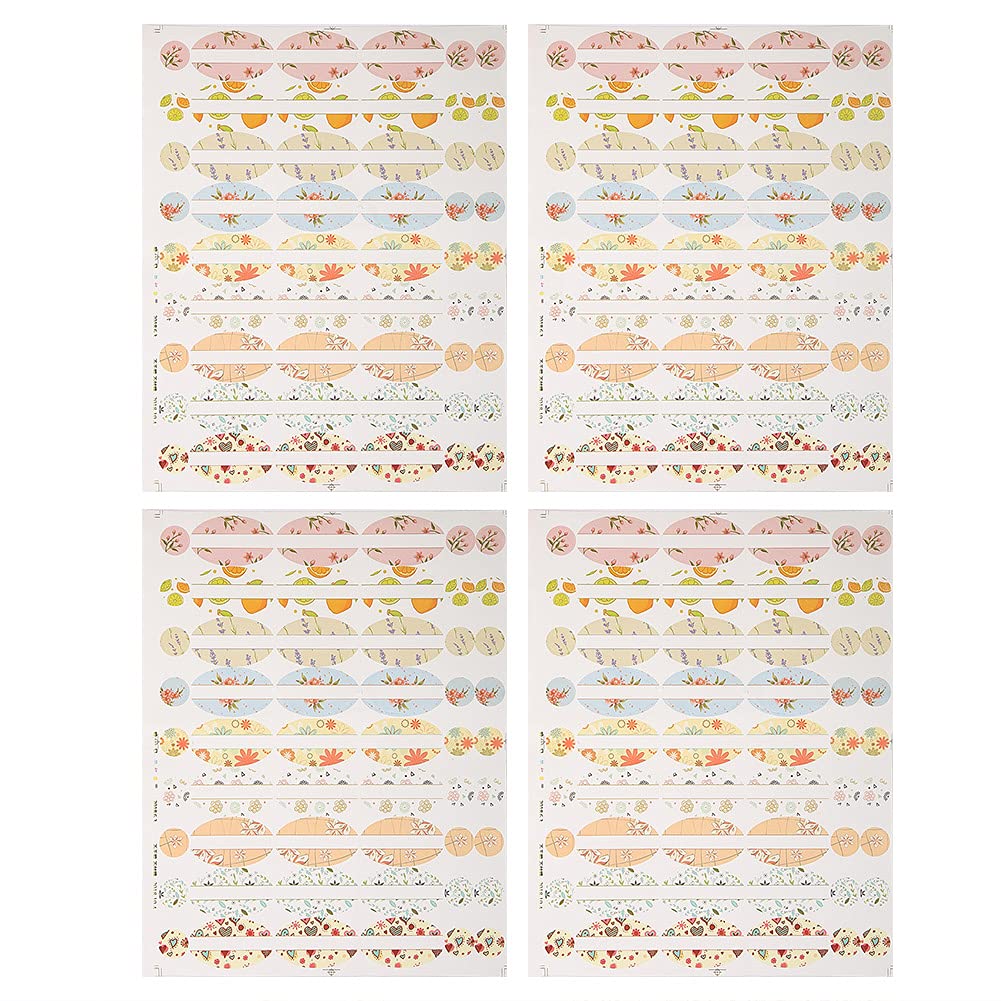 Sonew Sticky Labels, Sticker Bottle Essential Oil Cosmetic Oval-Shaped and Round Stickers Colorful Perfume Bottle Label