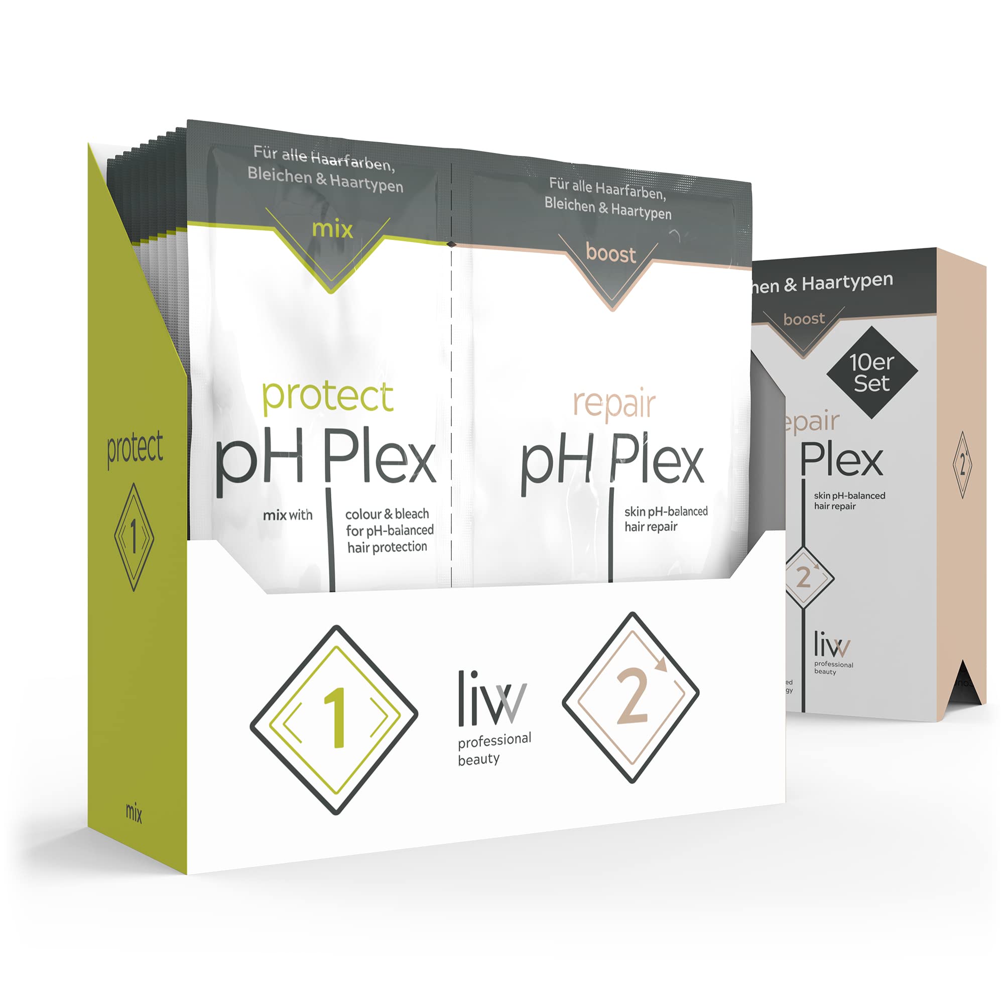 pH Plex 1 and 2 - Protection and Traveling Styling Kit | Protects Hair During Colouring/Bleaching | Damaged Hair | Suitable for All Hair Types