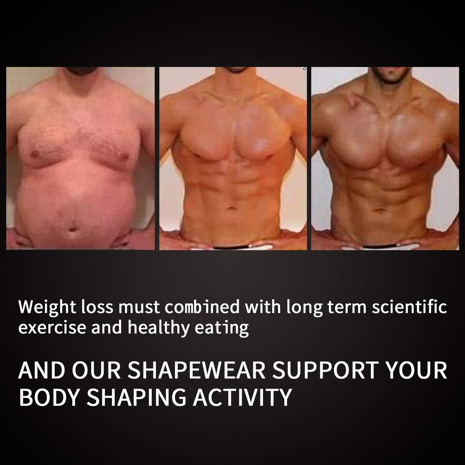 GKVK Mens Slimming Body Shaper Vest Chest Compression Shirt Abs Abdomen Slim Tank Top Undershirt at  Men’s Clothing store