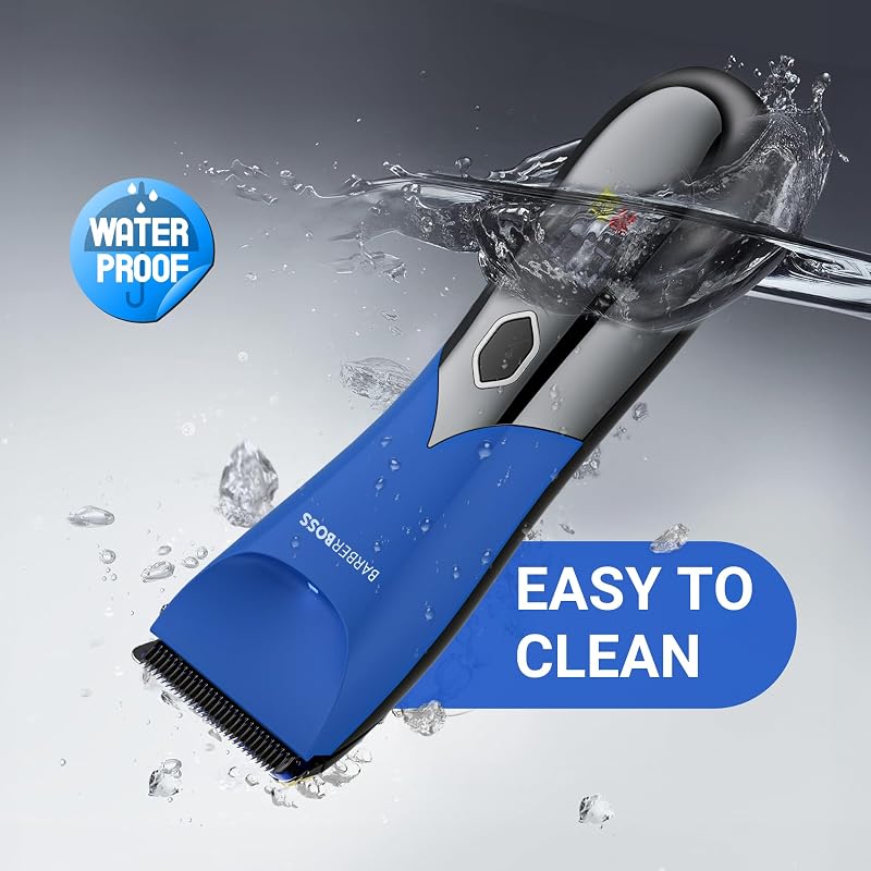 Tondeuse électrique sans fil pour homme, rasoir intime avec design anti-éclaboussures, rasoir à balle et poils pubiens pour homme