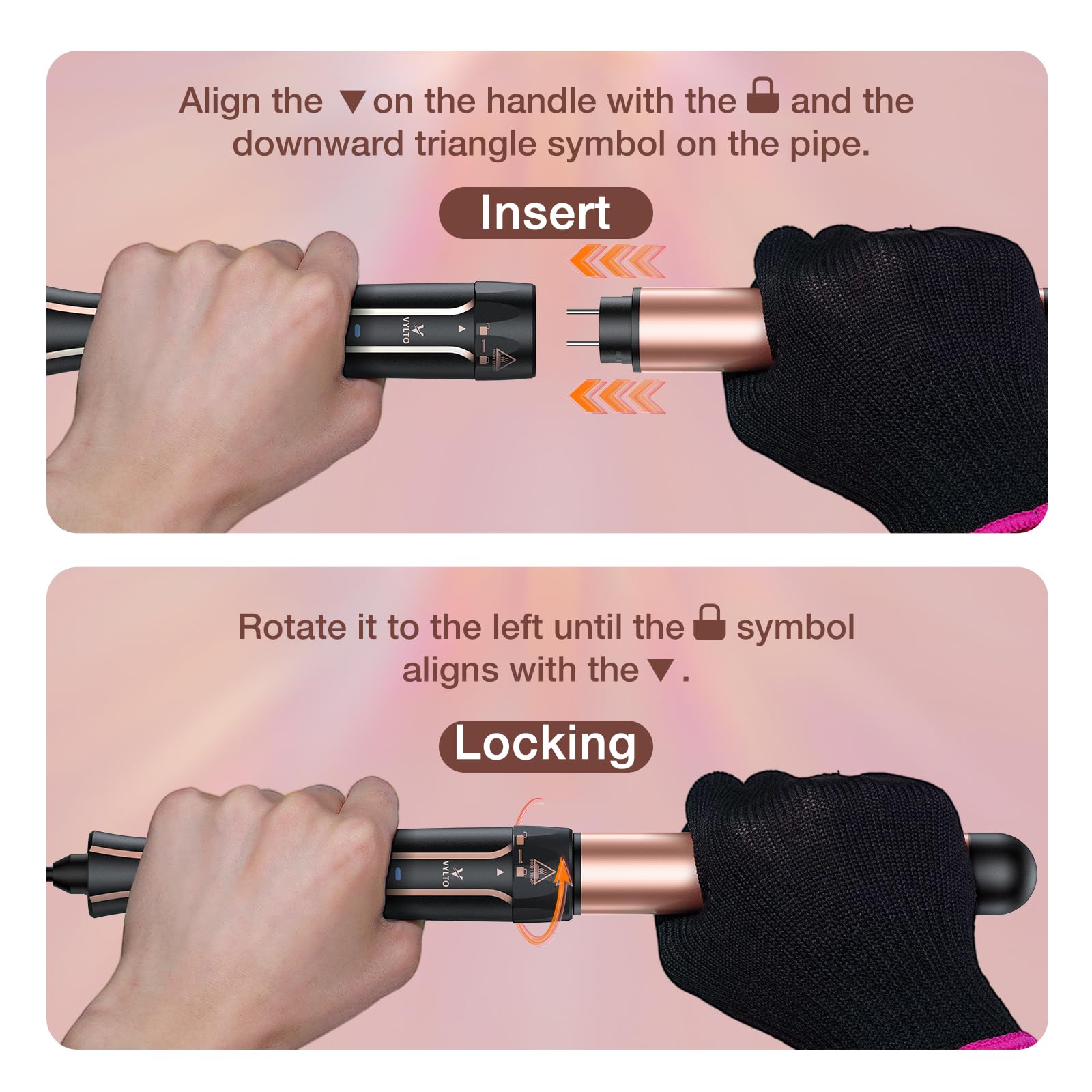 5 in 1 Curling Iron Set-Instant Heat Hair Curling Wand Set with Curling Brush,4 Interchangeable Ceramic Wands (0.35-1.25”) and Heat Protective Glove & 2 Clips for Girls and Women