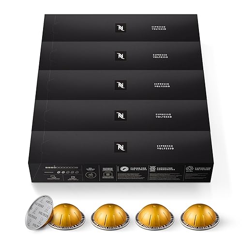 Nespresso Capsules Vertuo, Voltesso, Mild Roast Espresso, 50-Count