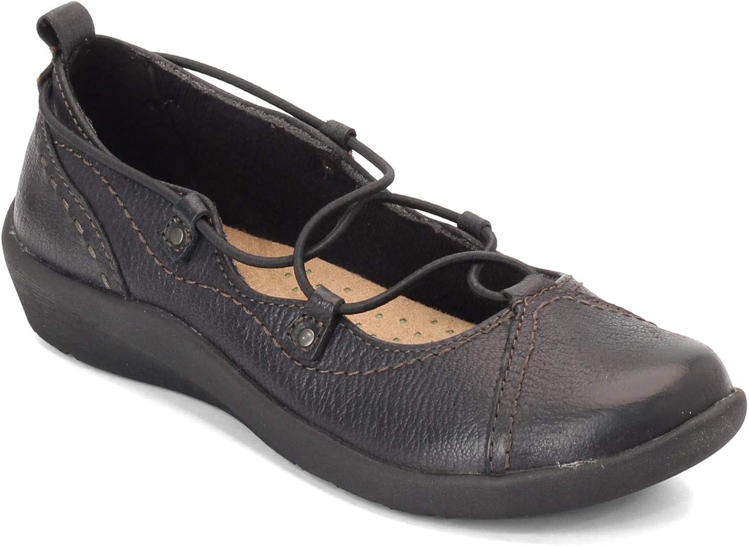 Earth Origins London Women's Slip on Shoes Black 7 N Flats