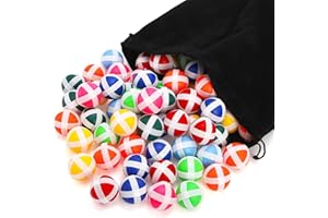 DEAYOU 80 Pack Sticky Balls for Fabric Dart Board, Dart Hook and Loop Balls, Mini Sticky Golf Balls, Safe Sport Darts Game Ac