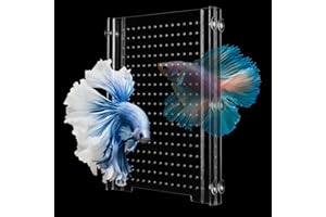 Hygger CO2 Adjustable Acrylic Aquarium Divider Set - Universal Fish Tank Separator for Multi-Purpose Fish Isolation (2 Sizes Optional (9.4''x11'')