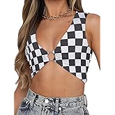 BEJONS Women Sexy Y2k Corset Like Crop Top Deep V Neck Bra Night Going Out Festival Rave Top