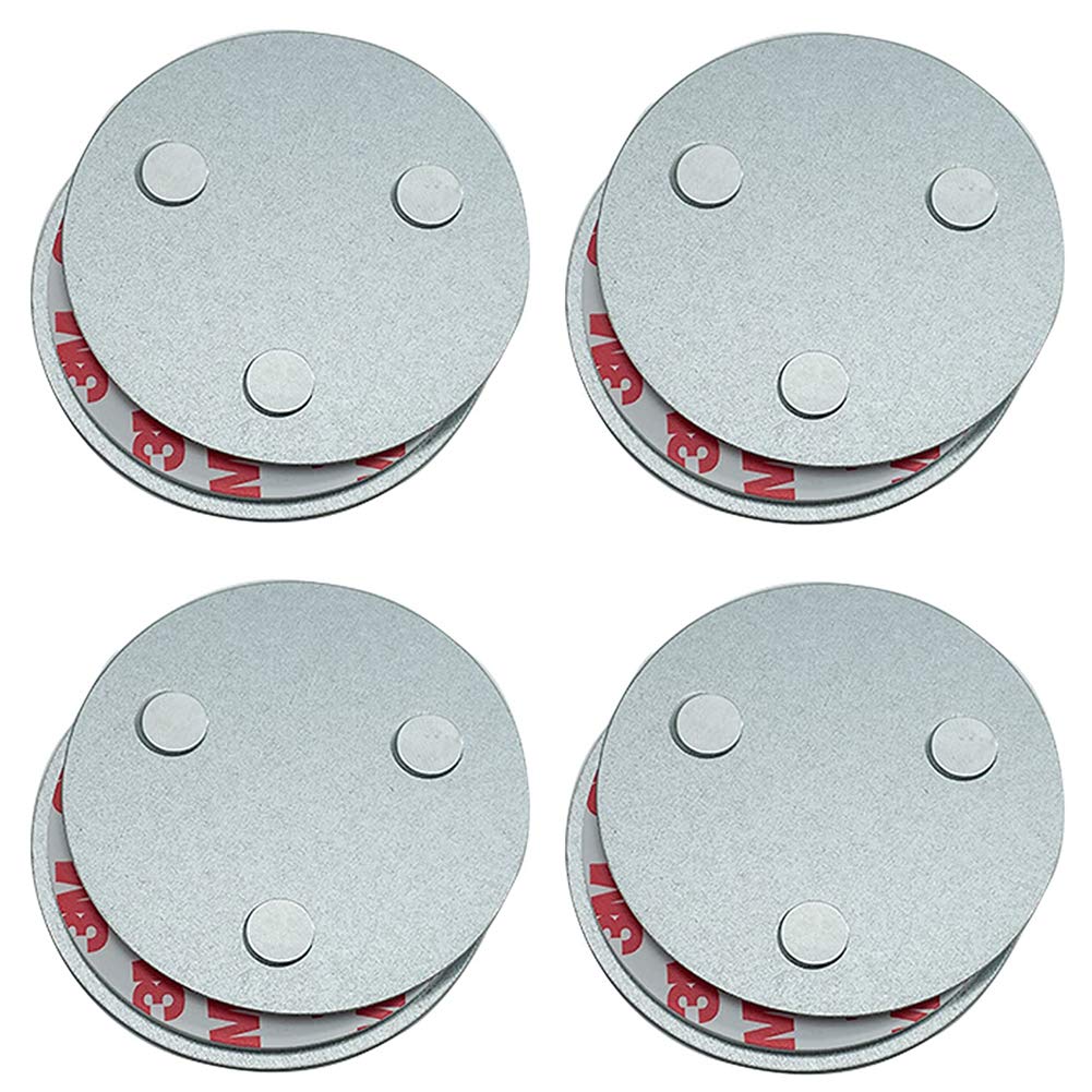 meioro Magnetic Smoke Detector Installation Tool,Quick and Easy Fastening Ceiling Mounted Kit for Smoke Alarm,No Need Drill No Danger 10 Seconds Install (4pc)