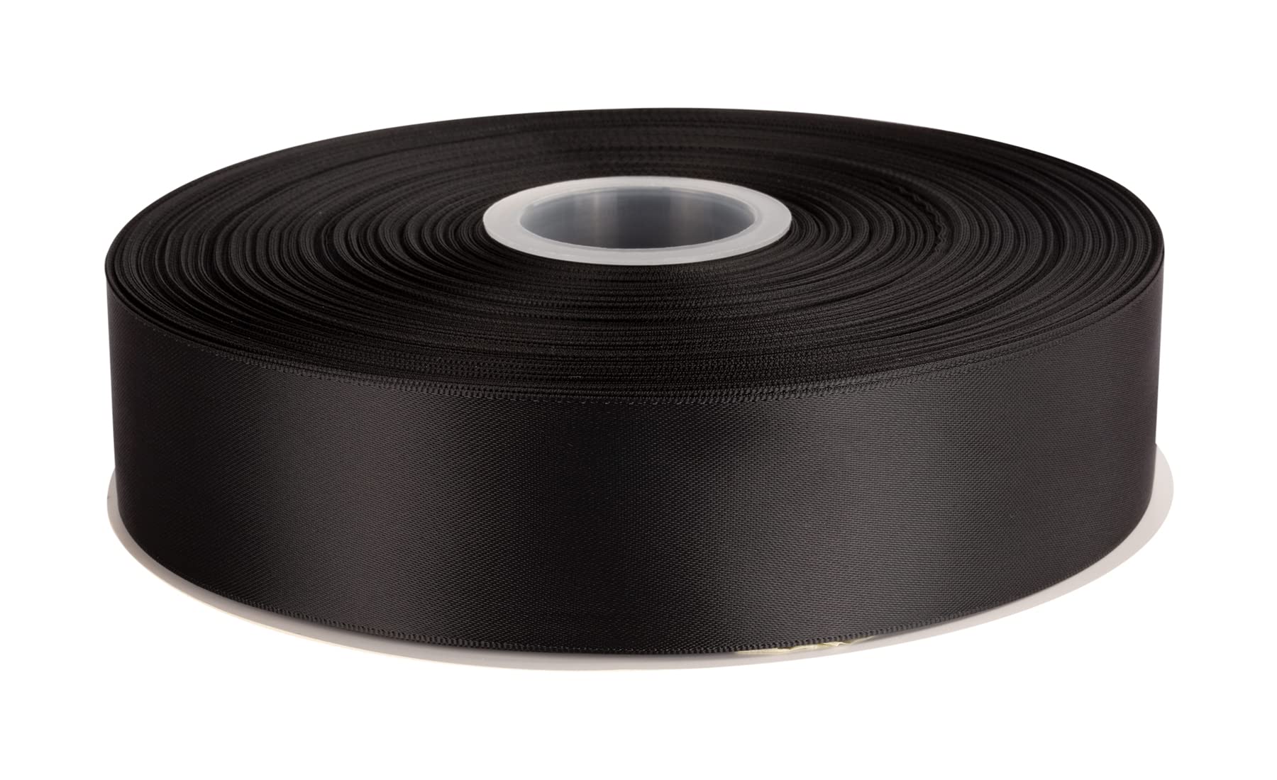 Double Faced Satin Ribbon, 38mm X 91M, Solid Polyester Ribbon for Gift Wrapping, Crafts, Wedding Party Ceremony Decoration, Floral Arrangement, Sewing (Black) โ image 1