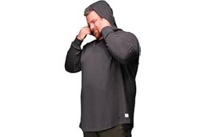 STRONGSIZE Men's Big and Tall Thermal Waffle Hoodie – Lightweight Longer Length Long Sleeve Hoodie