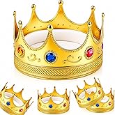 Adorox Gold Royal King Plastic Crown Prince Costume Accessory Adult/K Kid (1)