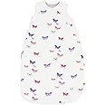 Woolino Merino Wool and Organic Cotton Baby Sleep Bag - 4 Season Classic Sleep Sack for Baby - Two-Way Zipper Sleeping Bag for Baby and Toddler - 0-6 Months - Butterfly