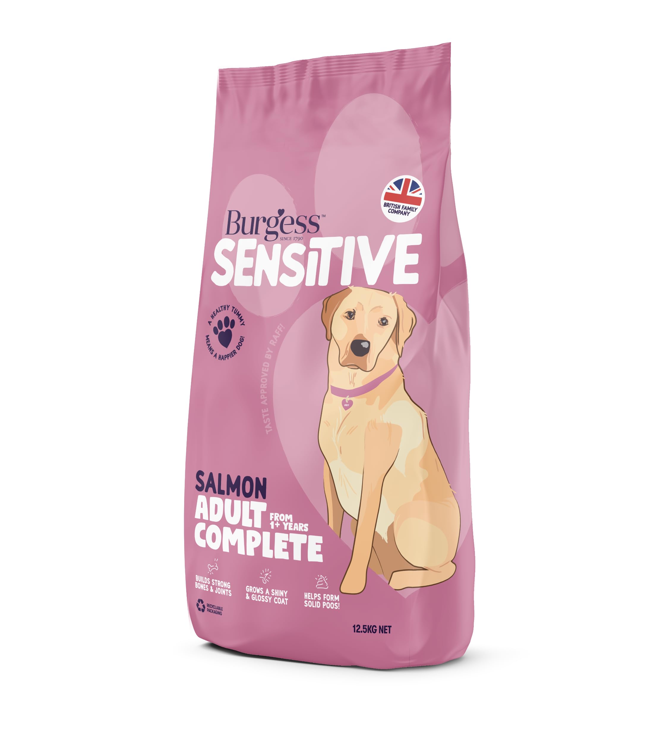 Burgess Sensitive Dry Dog Food Salmon, 12.5 kg