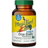 MegaFood Multivitamin for Men 55+ One Daily Mens Multivitamins, Methylated B12, Vitamin D3, C & Zinc - Healthy Aging, Bone & 
