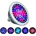 LED Pool Bulb for Inground Pool 120V 40W RGBW Color Changing LED Pool Bulb, Color Memory E26/E27 Replacement for Pentair Hayward Pool Lights Fixture(120V-RGB+White)