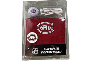 CaddyPro NHL Montreal Canadiens Golf Gift Set with Golf Ball, Tees, Metal Ball Marker and Towel, Official Licensed Hockey Tea