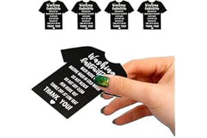 Sanfiland 120 PCS Black T-Shirt Care Instruction Cards, Washing Instructions Cards for Shirts Cleaning Care Card Care Instruction Clothing Package Insert Cards