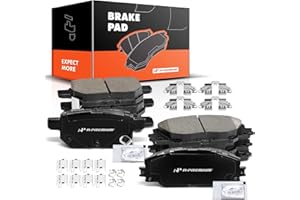 A-Premium Front and Rear Ceramic Disc Brake Pads Set Compatible with Select Pontiac, Scion and Toyota Models - Vibe 2009-2010