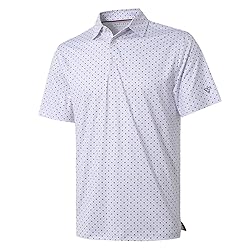 Men's Golf Shirts Dry Fit Short Sleeve Print